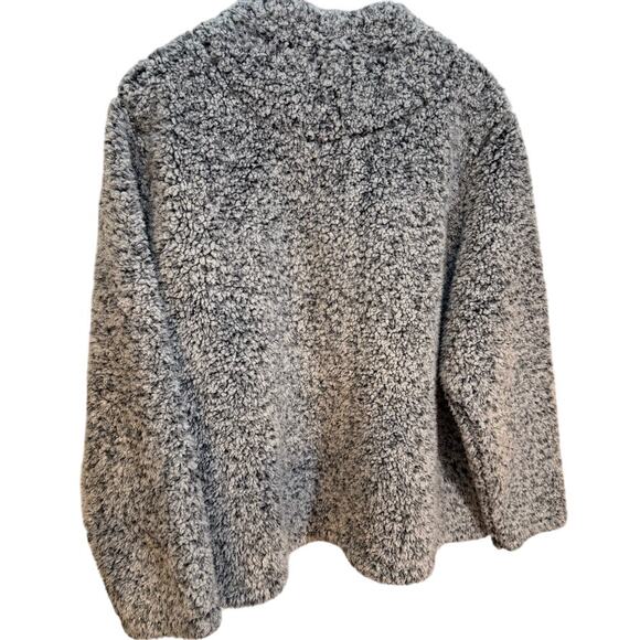 Women’s Soft & Cozy Gray Sherpa Fleece 1/4 Zip Thick Pullover Plus Sz 2X Fleece - Picture 5 of 8